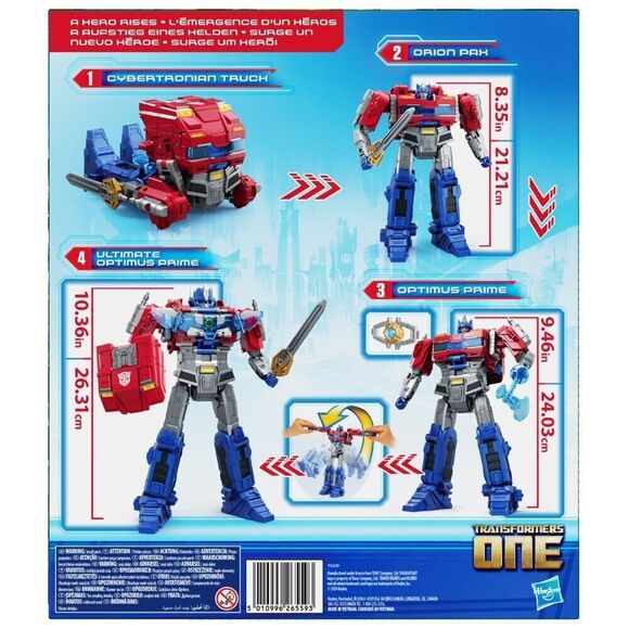 Transformers One Power Flip- Optimus Prime- Action Figure- 10” Electronic Robot - Picture 3 of 9